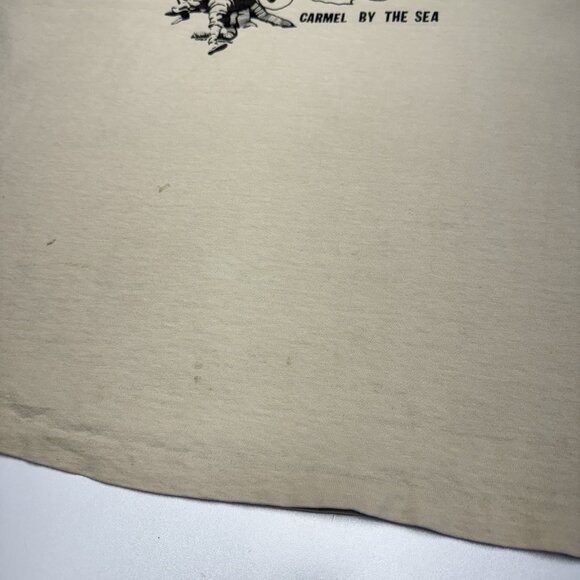 Vintage 90s Hogs Breath Inn T Shirt Mens XL 21.5x26.5 Tan Short Sleeve - Picture 13 of 16